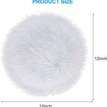 Round White Plush Photography Backdrop, Fuzzy Carpet-Style Round Area Rug For Nail Art Display, Living Room, Bedroom, European Style, Nordid Style,Nail Supplies,Nail Tools,Nail Art Tools,Back To School,Nails,Nail Tools For Press On Nails