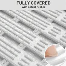 Non Slip Bath Mat Extra Large Shower Mat Bathtub Anti-Mold Rubber Strong Suction Back To School Fall Decor Entryway Decor Bathroom Kitchen Decor - Grey - View 5