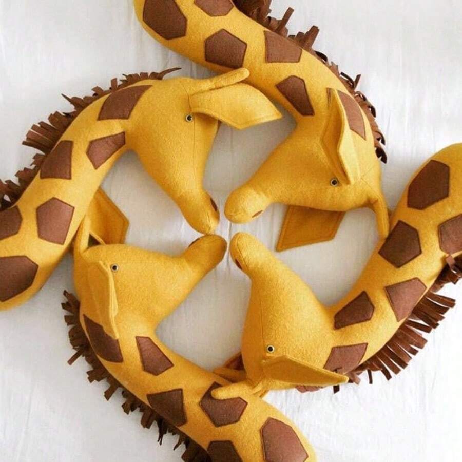 [ INS Hot ] Nordic Style Zebra+Giraffe Wall Decoration 3D Stereoscopic Animal Wall Hanging Room Minimalist Decorative Style