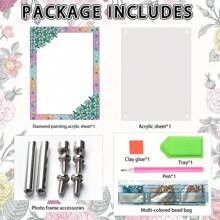 Elegantes DIY Diamant-Malset mit Acryl- & Kristalldiamanten, einzigartiges funkelndes dekoratives Design, Geschenkboxverpackung, Diamantkunst