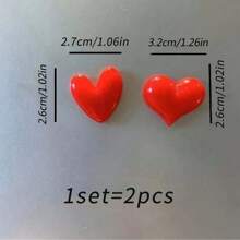 2 Stücke, Kühlschrankmagnet, modernes herzförmiges Design Kühlschrankmagnete, süße dekorative Magnete, Büromagnete, personalisierte Kühlschrankmagnet für Küche, Büro Whiteboard, Spind, Schrank und Geschirrspüler, Küchendekoration, Wohndekoration, Valentinstag Geschenke
