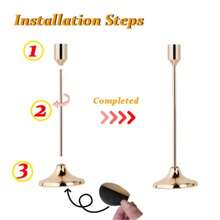 12er Set Europäischer romantischer Kerzenständer aus poliertem Metall, geeignet für Stumpen- und Taperkerzen, eleganter Mittelpunktdekor für Weihnachten, Halloween, Ostern, Thanksgiving, Zuhause, Hochzeit, Party, Jubiläum