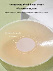 2/10 Pieces Reusable Seamless Silicone Nipple Shields, Invisible Breast Lift Straps, Non-Slip Stickers, Solid Color Bra Accessories, 100% Silicone, Hand Washable, Easy To Clean Bra Accessories, Fits All Bust Sizes High Quality Products Perfect For Summer!