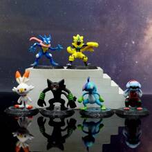 pokemon 1 Stück Pokémon Pikachu Action Figur Serie, Pikachu Puppe Figur, süße Taschenmonster Action Figur, Sammlerstück Dekoration Geschenk, zufälliger Stil
