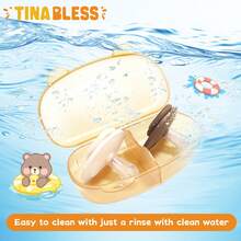 Tinabless 1 Pacifier Case, Holds 2 Pacifiers, Travel Pacifier Case, Pacifier Not Included, Clear Brown - transparent brown - View 5