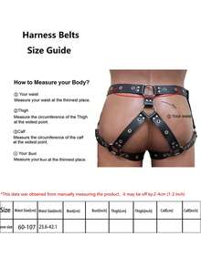 1pc Thigh Harness Man Sexy Street Style PU Leather Men's Thigh Garter Belt Dresses Party Accessories Thigh Harness Belt - Black - View 5