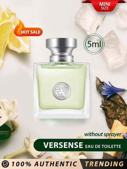  【正規品】VERSACE バーサーチ [ミニ] ヴェルセンス EDT 5ml  / 並行輸入品  新品未使用  送料無料 / 自然の音色が織り成す、大自然の目覚めを描いたフレグランス。自由感を呼び起こし、身体の動きと内なるエネルギーが周囲と自然とのバランスを取る瞬間を想起させる。 香り高い庭園を散策するような、新鮮な気分と感情の流れをもたらし、セルフエスティームと生命力を高める香りです。