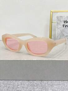 新款复古多边形个性时尚眼镜，男女通用高端简约百搭沙滩派对时尚眼镜，适合日常佩戴 - 彩色 - 查看 7