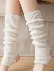 2 Pieces/1 Piece Y2K Style Women Warm Leg Warmer, Japanese Lolita Knitted Leg Warmers Wool Socks Arm Sleeve, Autumn/Winter - Multicolor - View 9