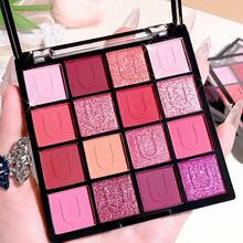 JUJU DREAM Paleta de sombras de ojos de 16 colores - Brillante y Mate, Altamente Pigmentada, Larga duración, Vegana y Sin crueldad, Kit de Maquillaje Profesional para looks de día a noche - Multicolor - Ver 2