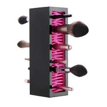 Brush Holder MakeupMakeup Brushes Holder Organizer, Silicone Vanity Air Drying Rack Display Storage For Brush, Eyeliners And More, Practical Cosmetic Tools Container (Pink-White) - 紅黑 - 查看 1
