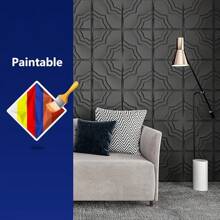 Art3dwallpanels 33 Pack 3D Wall Panel For Interior Wall Décor, PVC Textured Wall Panels, 3D Wallpaper Modern Wall Tiles, Black