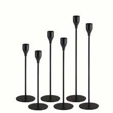 3pcs Set European Style Metal Candle Holders, Candle Decor, Romantic Candlelight Dinner Tabletop Ornaments, Electroplated Wedding Decorations