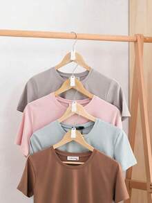 100pcs Mini Plastic Clothes Hangers, Suitable For Wardrobe Connecting Hooks, Stackable Plastic Closet Organizer Racks, Thickened Plastic Connecting Clips Hooks, Applicable To Various Types Of Hangers, For Wardrobe Organization, Connecting Hangers, Stackable, Delicate Workmanship, Brand New PP Material - Multicolor - View 3