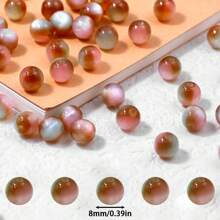 20/30 piezas de cuentas acrílicas arcoíris AB iridiscentes - cuentas espaciadoras redondas, adecuadas para joyería hecha a mano, pulseras y llaveros DIY, materiales para hacer joyas