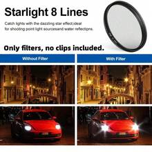 Bộ ống kính siêu mỏng 37mm/52mm(2.05 inch) cho máy ảnh UV Grad Blue Orange Color Filters & CPL ND & Star Filters dành cho máy ảnh điện thoại dùng cho video Vlog Portrait Photography - màu đen - Xem 17