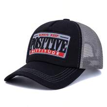 JZML 1pc Men's Letter Embroidered Truck Driver Cap