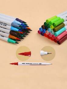 120 piezas de Rotuladores de Doble Punta Fina Tipo Pincel Multicolor para Adultos - para Colorear, Caligrafía, Escritura, Planificadores, Diarios, Notas, Dibujo y Manualidades Escolares - Multicolor - Ver 9