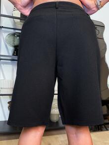 Manon Tanti Tailored Low Waist Shorts Spring Summer Smart Casual, Elegant, Cute - Black - View 3