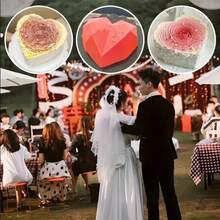 优质不粘心形铝制蛋糕模具，带可拆卸底部的心形烤盘，手动烘焙模具，非常适合婚礼、生日、周年纪念和母亲节蛋糕，蛋糕烘焙用品，特殊场合烘焙用具，优雅的烘焙用具，烘焙用具