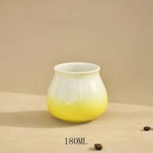 1 PIEZA Taza de café de cerámica con color de esmalte, taza de té de cerámica, taza de café hecha a mano, taza de degustación, taza de café para eventos, color de dopamina, agarre cómodo, de alta calidad y saludable, hermosa y práctica, taza de agua para el hogar u oficina, apropiada para regalo 180ml