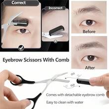 Pink Eyebrow Trimming Scissors With Built-In Comb - Stainless Steel, Precise Grooming Tool, Creating Perfect Eyebrows,Makeup,Cheap,Room Decor,Vanity,Travel,Bedroom,Makeup Accessories,Cheap,Stocking Stuffers,Makeup,Makeup Tools,Cheap Stuff,Gifts,Gifts For Women,Christmas Gifts - Multicolor - View 9