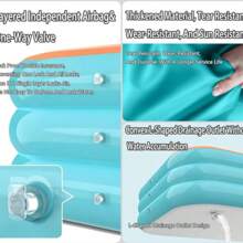 1pc Oversized Inflatable Adult Swimming Pool, Orange Color, High & Thick, Water Park Style, Portable Foldable Summer Wading Pool Suitable For Adults, Household Outdoor Backyard Garden Swimming Pool Size 2.1*3ft/3.3ft Rectangle, Beach Essentials, Beach Accessories, Pool Float