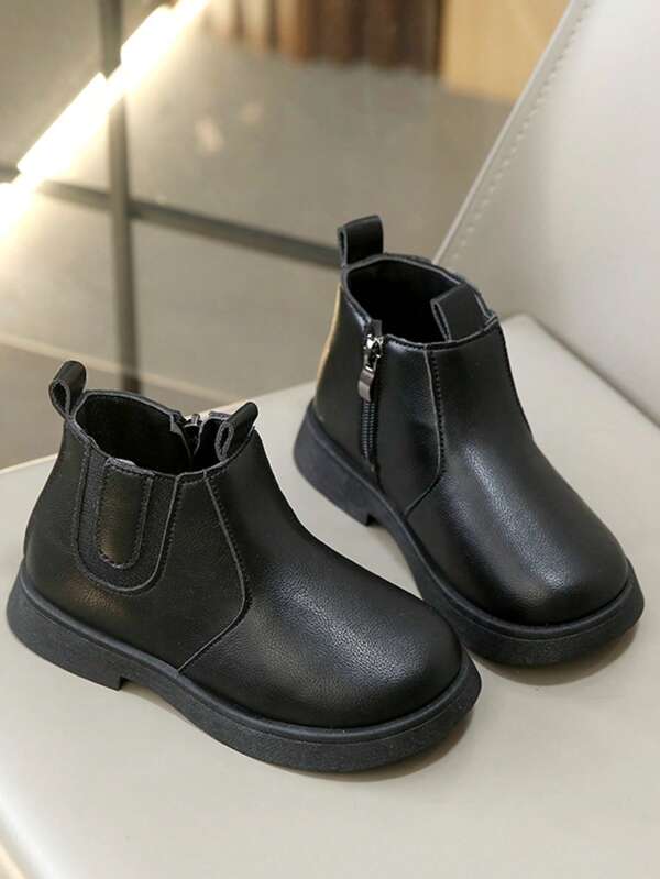 Children Boots New Autumn British Style Single Boot Leather Boots Boys & Girls Short Boots