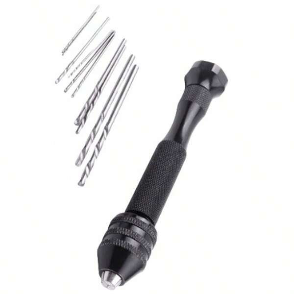 11 pezzi da 0,8-3mm Punte per trapano manuali in acciaio nero con gambo dritto, adatti per artigianato, modellismo e scultura