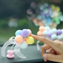 1pc Cute Swaying Balloon Car Decor, Creative Confession Balloon, Spring Dashboard Center Console Decoration, For Car Interiors And Home Decor
