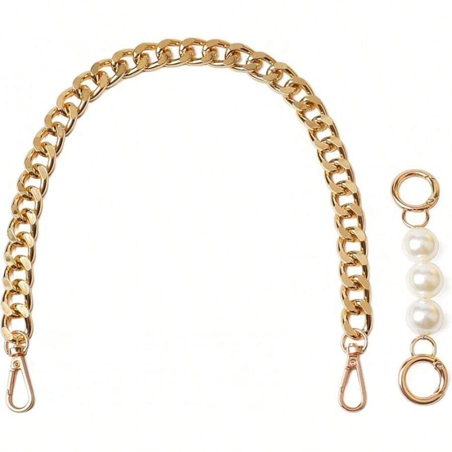 BEAULEGAN Chunky Purse Chain Handles - Short Strap Handbag Set Of 2, 17.& 5 Inches Long - 金色 - 查看 1