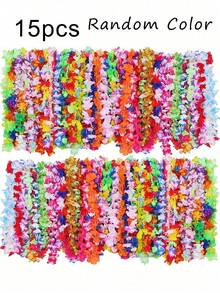 Bộ 1/5/10/20/30/40/50 vòng hoa Hawaii, phụ kiện trang trí tiệc theo chủ đề hoa nhiệt đới Hawaii, vòng hoa đội đầu, trang trí lễ hội, đám cưới, sinh nhật trên bãi biển, đồ dùng tiệc tùng. - Nhiều màu - Xem 17