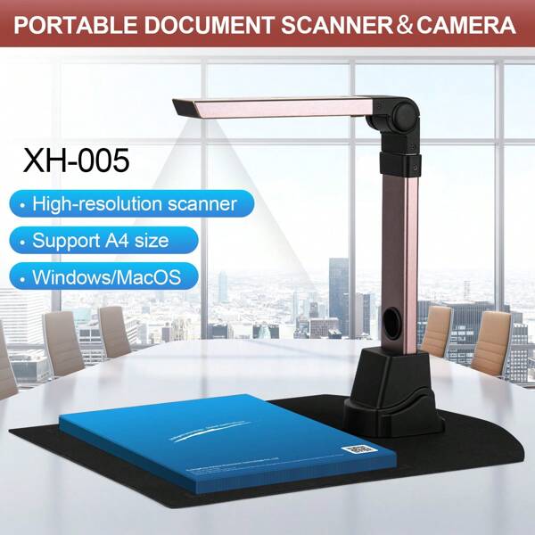 NETUM Netum Portable Document Scanner, Scanning Size A4, Office Document Certificate Photo Teaching Display 16million Pixel Document Scanner