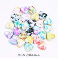 20 Pcs Colorful Acrylic Beads, Heart Star Spacer Beads, Suitable For Bracelet, Necklace Making, Earring Pendants, Jewelry DIY Accessories
