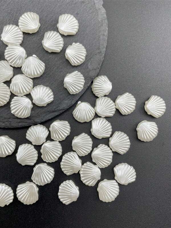 20/50 ABS Faux Pearl Shell Beads - Various Shell Beads For DIY Jewelry Craft Supplies, Plastic Decorations For Art, Sewing, And Handicraft Projects - Durable, Lightweight, And Easy To Use