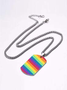 Collier photo personnalisé, médaille d'identité en acier inoxydable argenté - Pendentif carré avec photo et texte gravé personnalisé. Cadeau pour les passionnés, la fête des mères, la fête des pères. Argent, élégant, vintage, épuré, punk, personnalisé, unique. Idéal pour lui, le petit ami, le père, la famille, les amis, le fils, les grands-parents pour les anniversaires, la Saint-Valentin, les anniversaires, la fête des pères, la remise des diplômes, le port quotidien, le bal