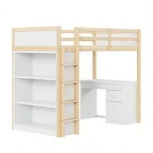 Kids Bed Frames, Headboards & Footboards - Natural Wood + Solid Wood+MDF+Resin + 90cm*200cm - View 9