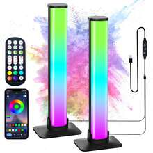 2pcs Smart LED Light Strips, RGB With Music Sync, Wireless IR & App Control, USB Powered, Non-Waterproof, Desktop Lamp, Dynamic Lighting, Suitable For Gaming, Bedroom, Home Decor, Party & Wedding Decor, Birthday Decor, Office Accessories, Ideal Valentine's Day Gift - RGB - View 3