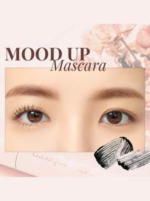 Dasique Máscara Mood Up Larga y Rizada #01 Negro, Fibra súper alargadora para un efecto de longitud y rizado uniforme, fórmula voluminizadora, alargadora, definidora, rizadora, multiplicadora, resistente al agua y a las manchas, vegana, K-Beauty, maquillaje coreano, 7.5g/0.26oz