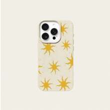 1 pieza Funda de teléfono de material TPU con patrón de girasol simple compatible con iPhone//Redmi Phones