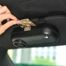 1pc Car Sunglass Holder Clip, Multifunctional Glasses Case On Visor, Convenient Sunglasses Storage Box For Automobile