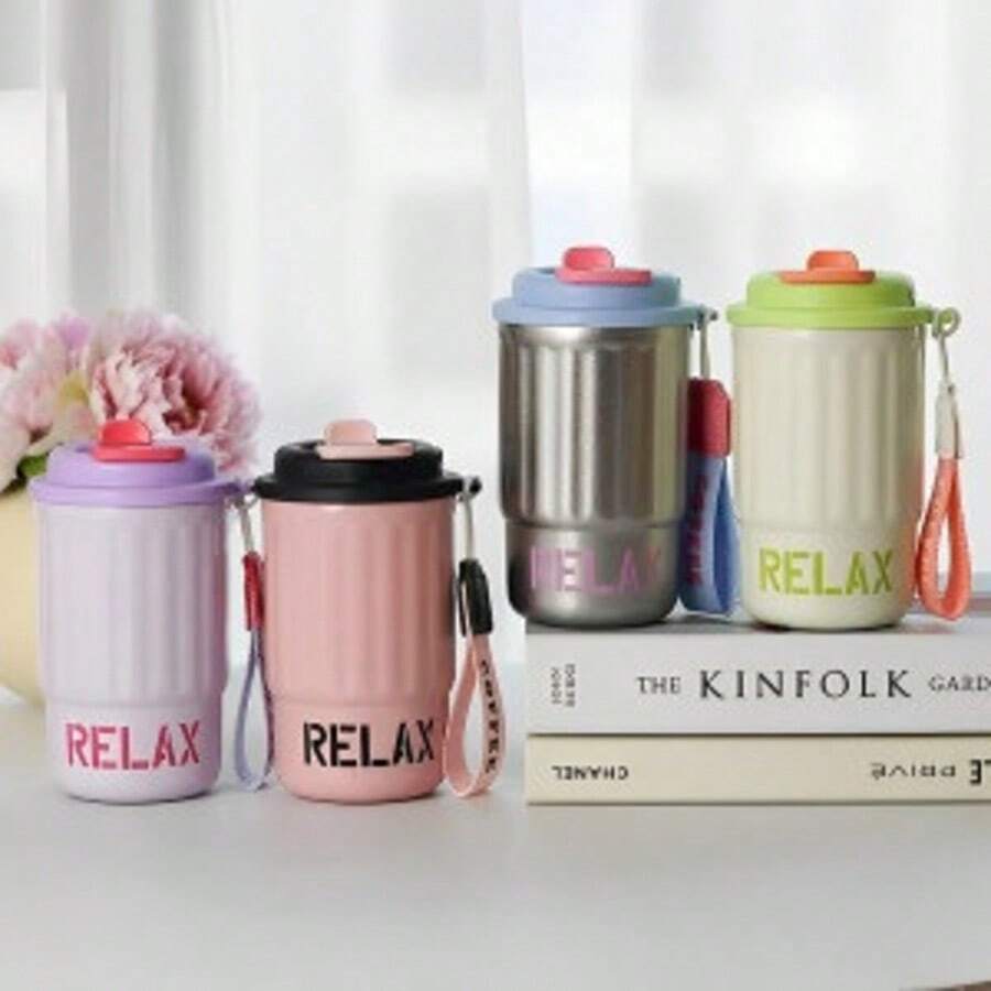 400ml Thermal Cup With Sealing Lid And Handle – Perfect For Coffee, Tea Or Juices Anywhere. - Aleatorio - Ver 1