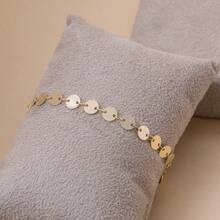 Round Medal Bracelet With 18k Gold Plating - 金黃色 - 查看 2