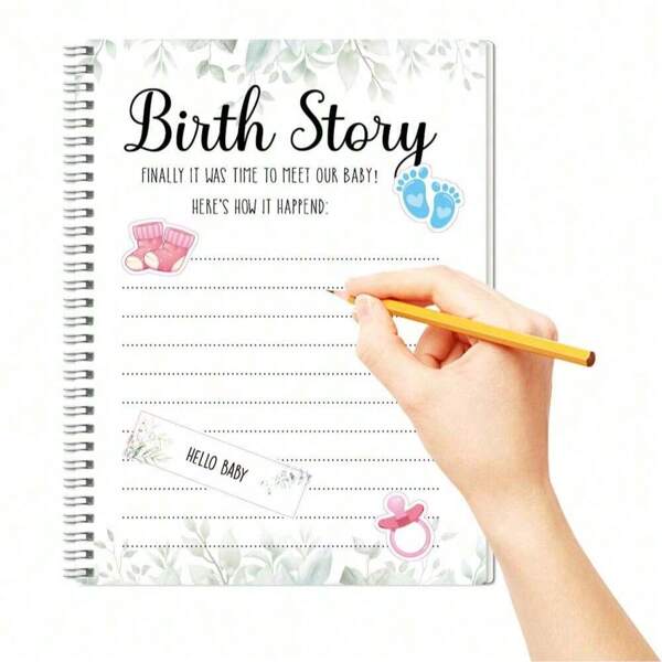 1pc Floral Design "My Pregnancy Journey" Binder Pregnancy Journal, Suitable For Expectant Mothers, New Mom's Monthly Planner, Perfect Mother's Day Gift,School Supplies,Back To School