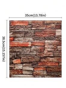 Carta da parati con mattoncini a forma di schiuma, adesivi murali autoadesivi 3D a prova di acqua e anti-E per pulire, applicare e applicare, può essere tagliata, adatta per decorare i soggiorni, dormitori e camere da letto - Multicolore - Visualizzare 19