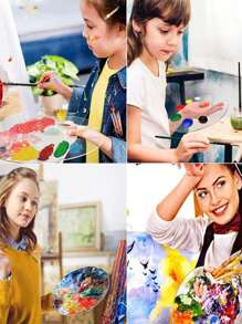 1pc/2pcs Highly Transparent Acrylic Oval Paint Palette, Student/Teacher Art Painting Watercolor Oil Makeup Palette School Supplies,Back To School