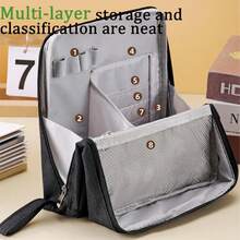 Doresty Makeup Bag,Standing Waterproof Spacious Vertical Make Up Organizer Bag - Blue - View 6