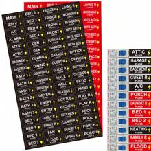 129pcs Set, Electrical Box Panel Labels, Circuit Breaker Catalog Labels, Conspicuous Identification Labels Stickers, Weatherproof Fuse Box Stickers