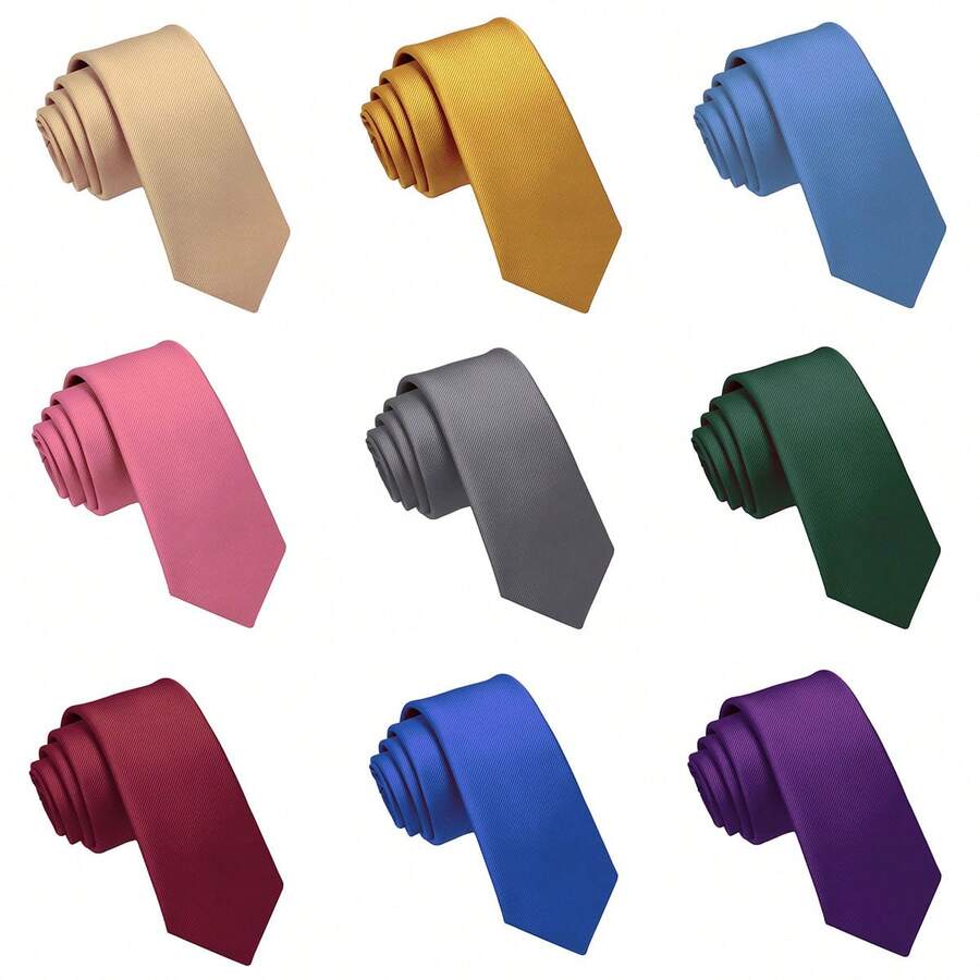 1pc Men 8cm Jacquard Business Necktie, Formal Attire Neck Tie Accessory For Business, WeddingsMen Necktie - Multicolor - View 1