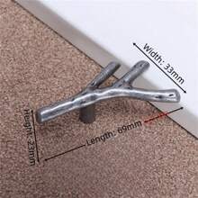 1 Piece Of Modern Simple Tree Rod Classical Chinese Black Branch Zinc Alloy Handle, Drawer, Wardrobe, Bedside Table, Locker, Door Handle, Furniture Hardware Accessories